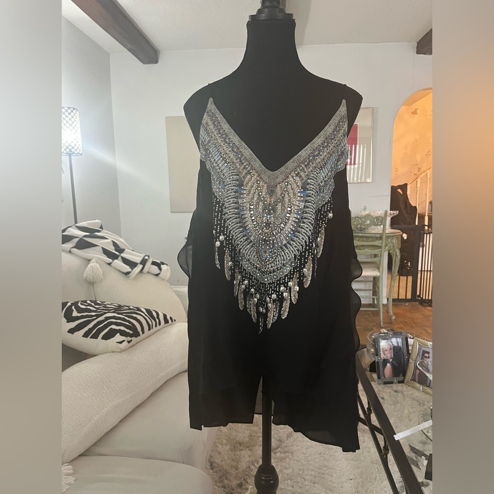 NWT!! Camilla black low back camisole